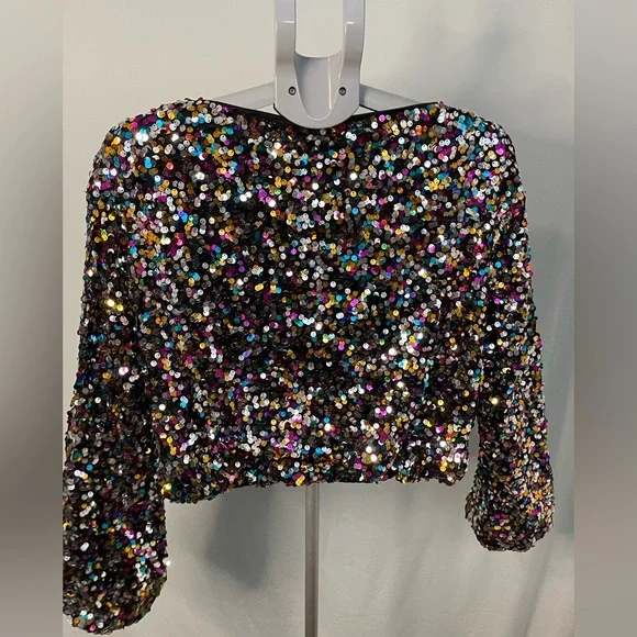 Sequin Multicolor Women's Top size XL - NWOT - Picture 5 of 9